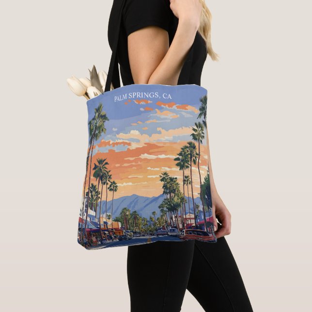 PALM CANYON DRIVE-PALM SPRINGS CA  TOTE BAG (Close Up)