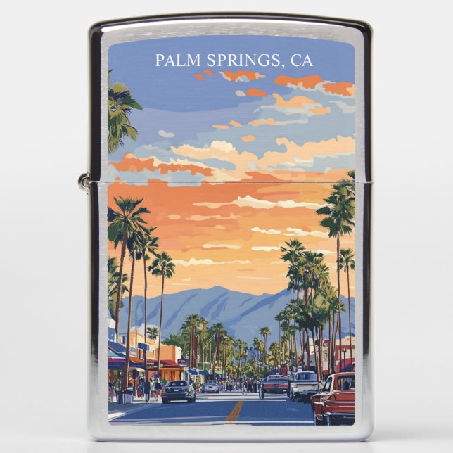 PALM CANYON DRIVE-PALM SPRINGS CA  ZIPPO LIGHTER (Front)