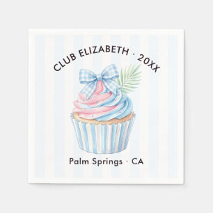 Palm Club Custom Year Palm Springs Bachelorette Napkins
