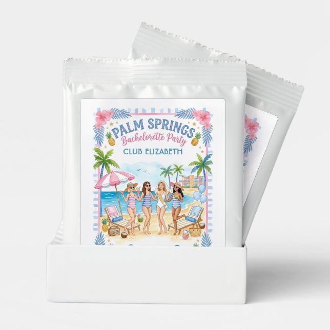 Palm Club Palm Springs Bachelorette Custom Year Margarita Drink Mix (Pair)