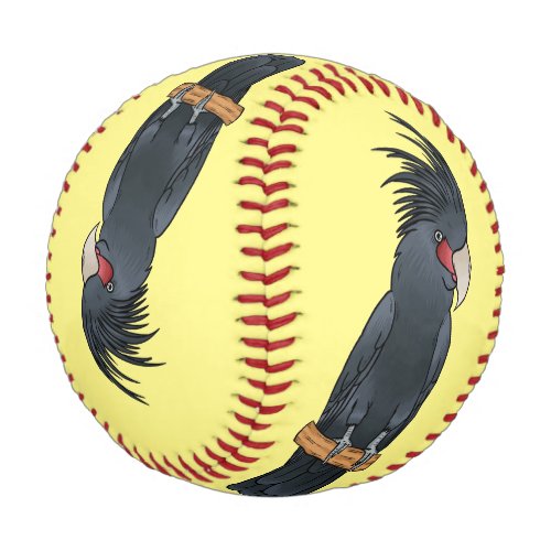 Palm cockatoo bird cartoon illustration baseball