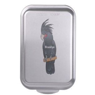 Palm cockatoo bird cartoon illustration cake pan