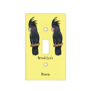 Palm cockatoo bird cartoon illustration  light switch cover