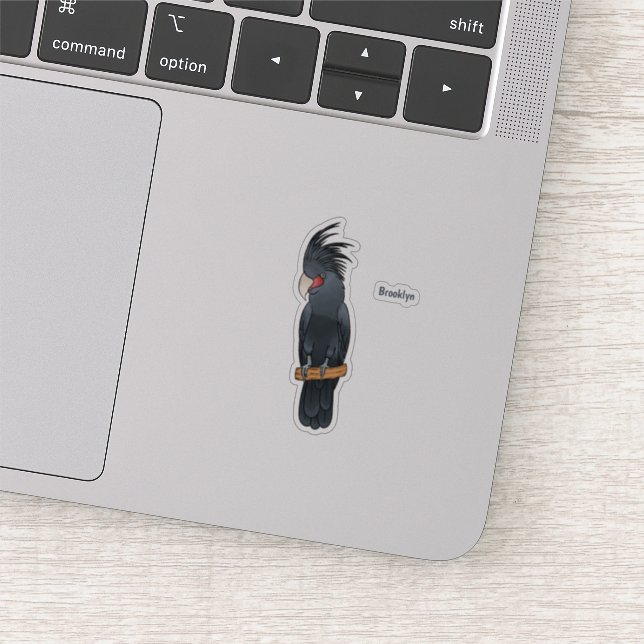 Palm cockatoo bird cartoon illustration  sticker (Detail)