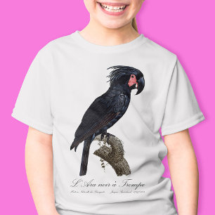 Palm Cockatoo, Probosciger aterrimus parrot, retro T-Shirt