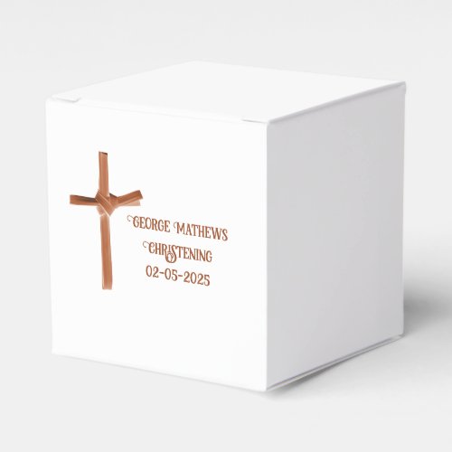 Palm Cross Personalized Favors for Baptism Favor Boxes