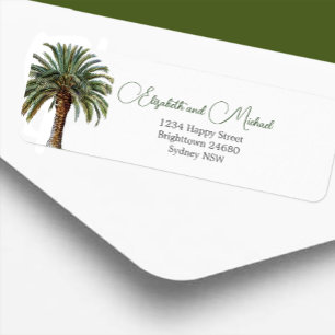 Palm Date Tree Elegant Modern Chic Label