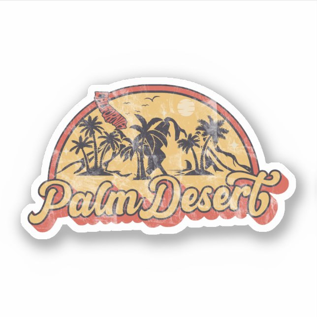 Palm Desert, California Sticker (Front)