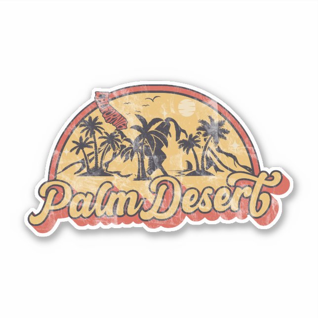 Palm Desert, California Sticker (Front)