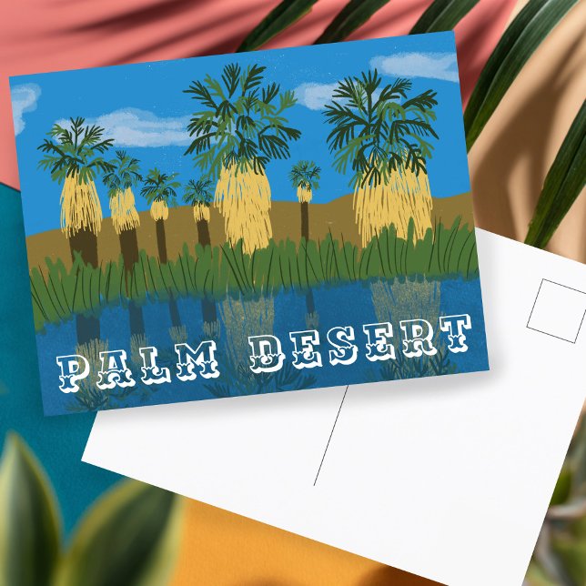 Palm Desert Palm Springs Oasis California Mojave Holiday Postcard (Palm Desert Palm Springs Oasis California Mojave CUSTOM Postcard
)