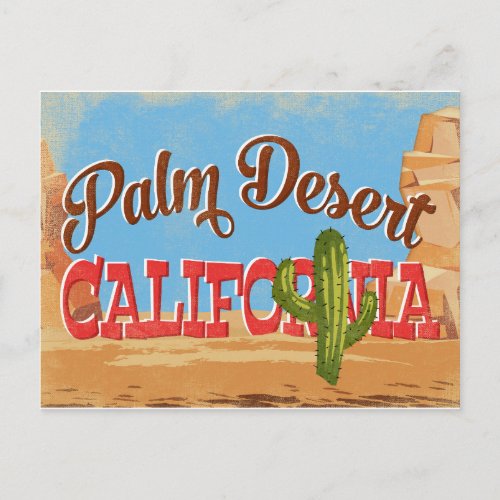 Palm Desert Postcard California Desert Retro