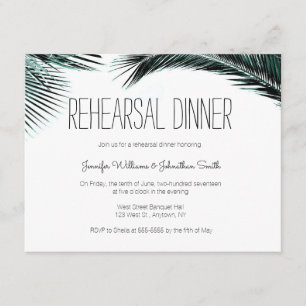 Palm destination rehearsal dinner invitations