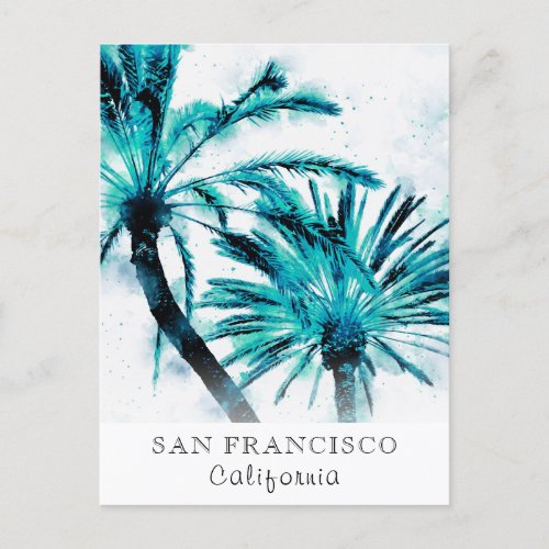  Palm Exotic AP25 Personalize Travel Abstract Postcard