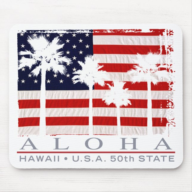 Palm Flag Hawaii Mousepad (Front)