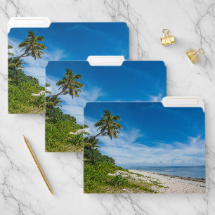Palm Fringed Kolovai Beach File Folder