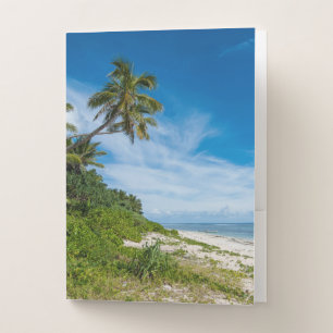 Palm Fringed Kolovai Beach Pocket Folder