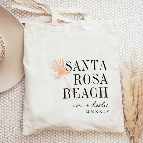 Palm Frond Destination Wedding Welcome Tote Bag