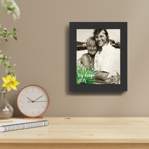 Palm Frond Personalized Photo Frame Framed Art