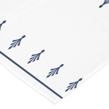 Palm Fronds Border Blue White Medium Table Runner by shotwellphoto at Zazzle