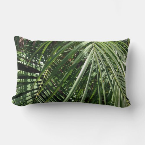 Palm Fronds Fine Art Nature Photography Lumbar Pillow