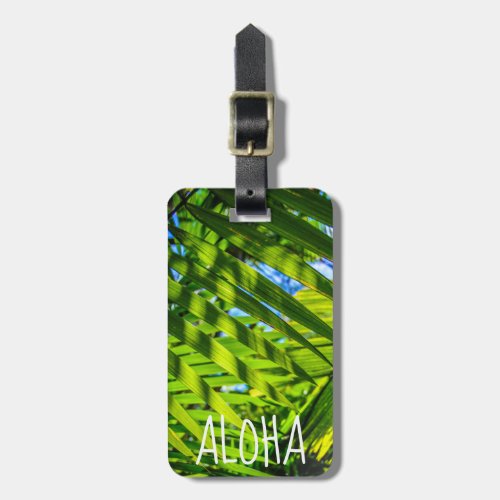 Palm Fronds Grove Farm Kauai Hawaii _ Aloha Luggage Tag