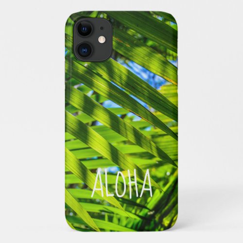 Palm Fronds Grove Farm Kauai Hawaii iPhone 11 Case