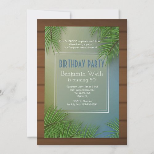 Palm Fronds Invitation