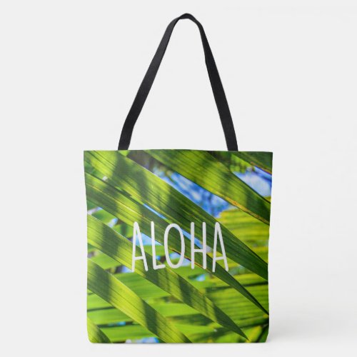 Palm Fronds Kauai Aloha Hawaiian Beach Bag