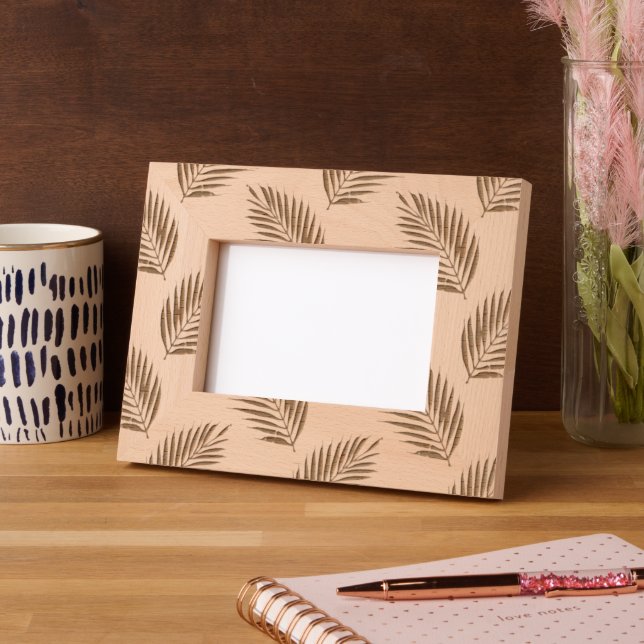 Palm Fronds Pattern Engraved Frames (Left)