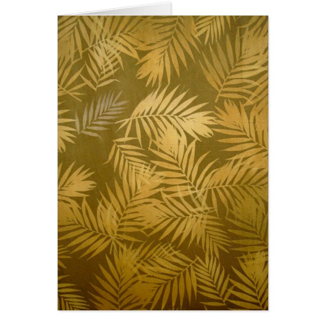 Palm Fronds Pattern Surface Design Fiberart Cards (Front)