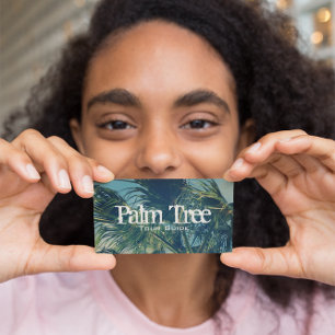 Palm Fronds Photo Business Card