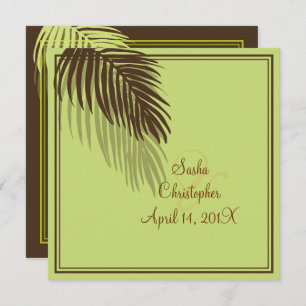 PALM FRONDS SILHOUETTE/DIY background Invitation