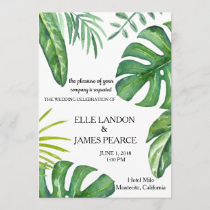 Palm Fronds Wedding Invitation