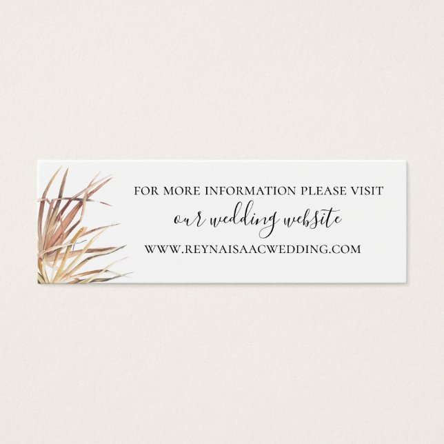 Palm Fronds Wedding Website (Front)