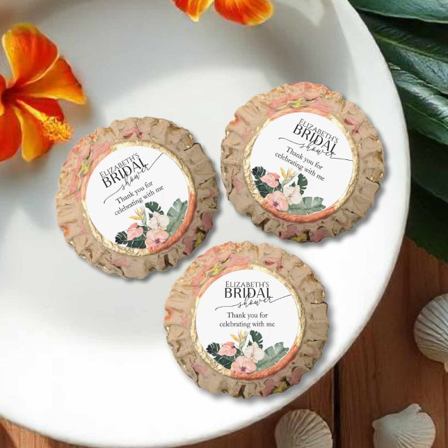 Palm Hibiscus Tropical Bridal Shower Hershey®'s Reese's Peanut Butter Cups (Creator Uploaded)