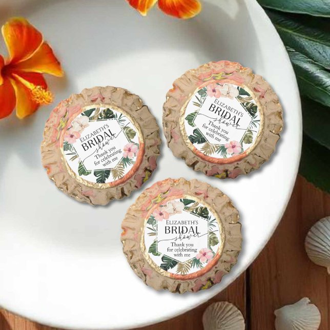 Palm Hibiscus Tropical Bridal Shower Hershey®'s Reese's Peanut Butter Cups (Creator Uploaded)