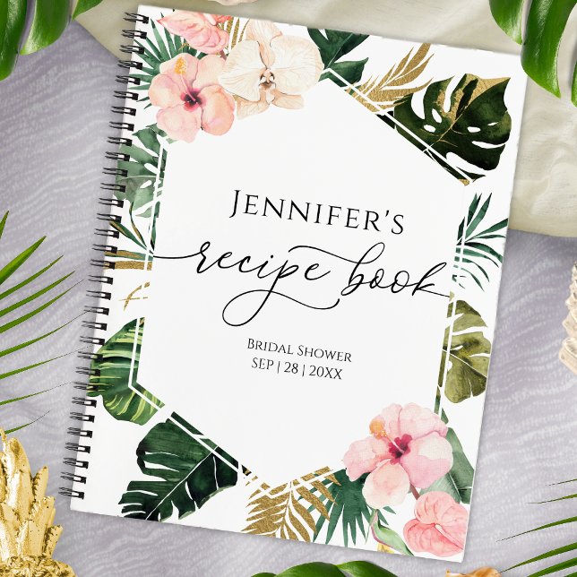 Palm Hibiscus Tropical Bridal Shower Recipe Book (Creator Uploaded)