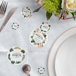 Palm Hibiscus Tropical Floral Bridal Shower Confetti