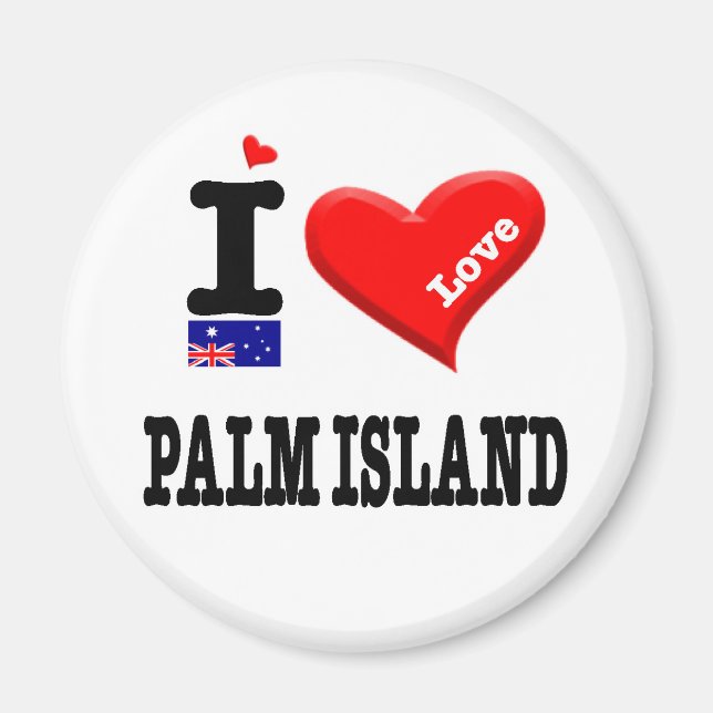 PALM ISLAND - I Love Magnet (Front)