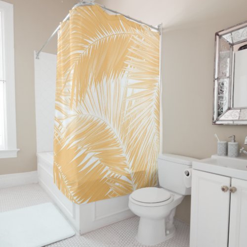 Palm Jungle Pattern 3 tropical wall art  Shower Curtain