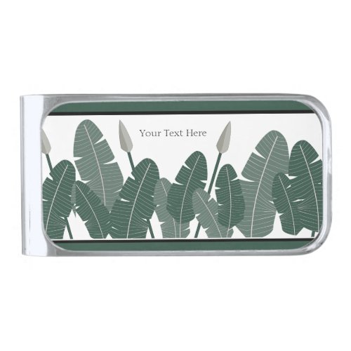 Palm Leaf and Spears Money Clip