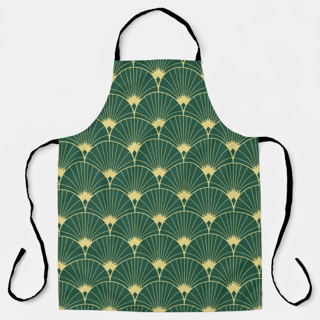 Palm leaf: art deco pattern. apron (Front)