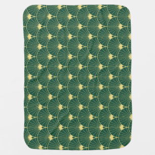 Palm leaf: art deco pattern. baby blanket