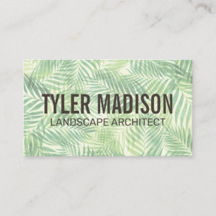 Palm Leaf Background Business Card