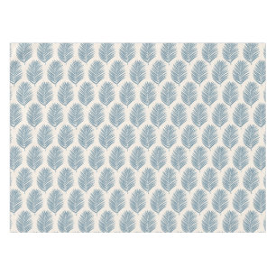 Palm Leaf Blue And Cream Tablecloth