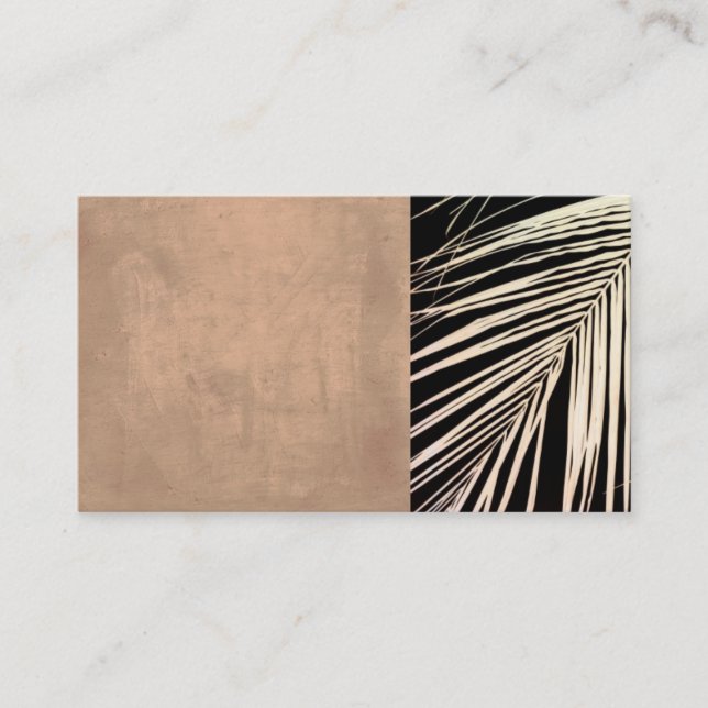 palm leaf business card template original photo (Front)