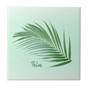 Palm Leaf Ceramic Tile