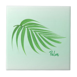 Palm Leaf Ceramic Tile