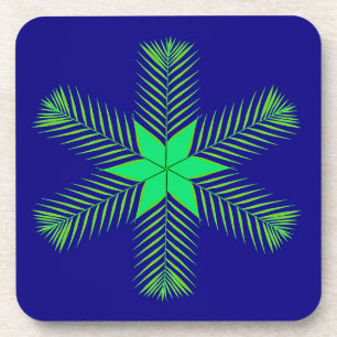 Palm Leaf Christmas Coaster