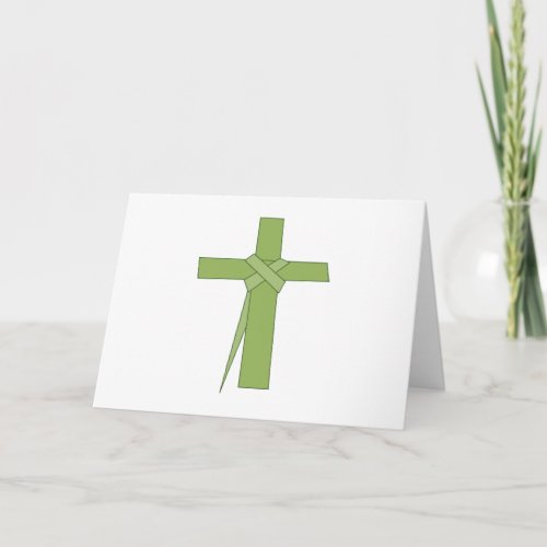 Palm Leaf Cross Card